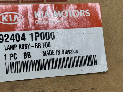 KIA VENGA LAMPA W ZDERZAK TYŁ LEWA PRAWA 92404-1P000 WYS 24H FV ORG KIA VENGA LAMPA W ZDERZAK TYŁ LEWA PRAWA 92404-1P000 WYS 24H FV ORG