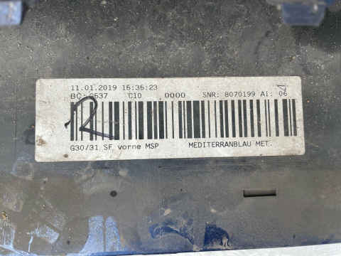 BMW 5er G30 G31 m paket Stoßstange vorne front bumper Original mb285 BMW 5er G30 G31 m paket Stoßstange vorne front bumper Original mb285